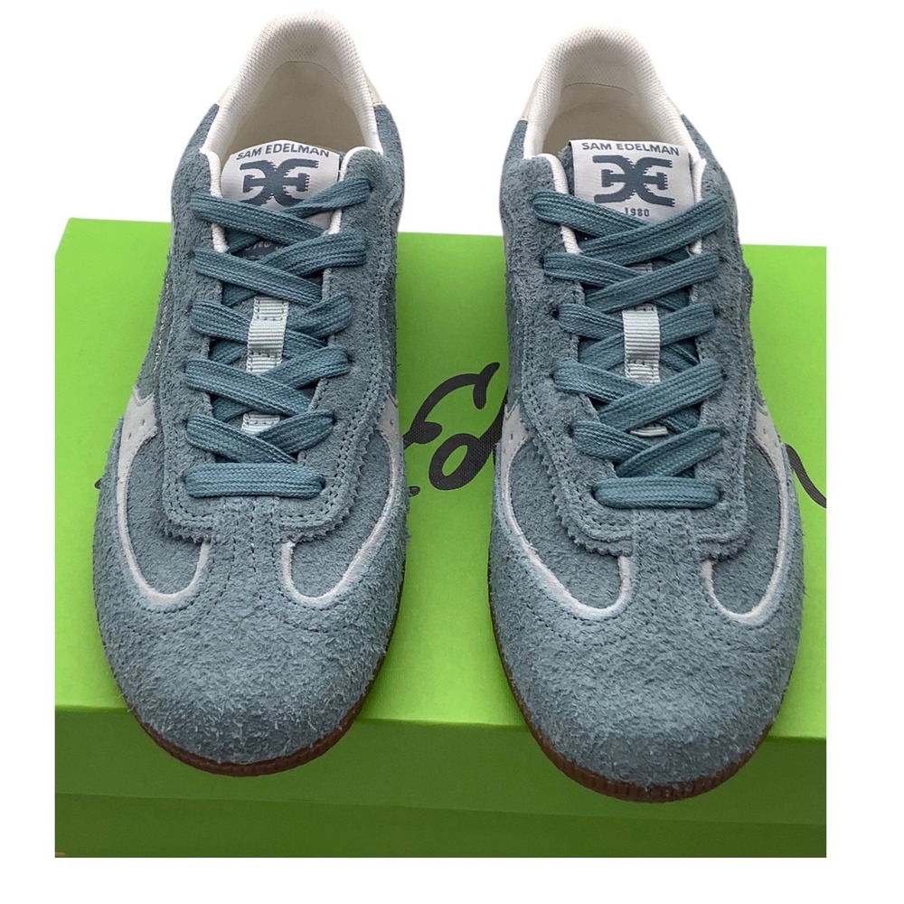 Sam Edelman Kallen Blue Suede Gum Sole Sneakers J4328L1400 Womens 5.5‎ NEW